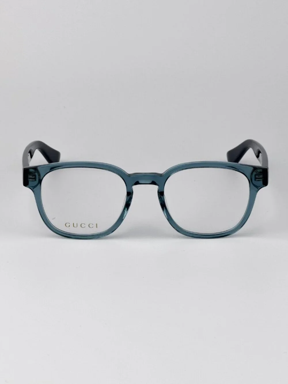 Gucci GG0927O 006 Square Eyeglasses Transparent Blue NEW AUTHENTIC
